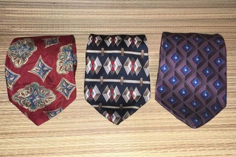 3 Men's Silk Neckties: Aquascutum, Conte di Milano, Italianissimo Geometric